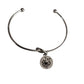 Dandelion Charm on Knot Cuff Bracelet