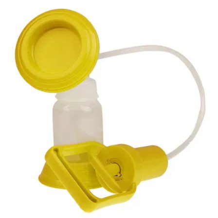 Manual Breast Pump with Lid for Breastfeeding - Yellow