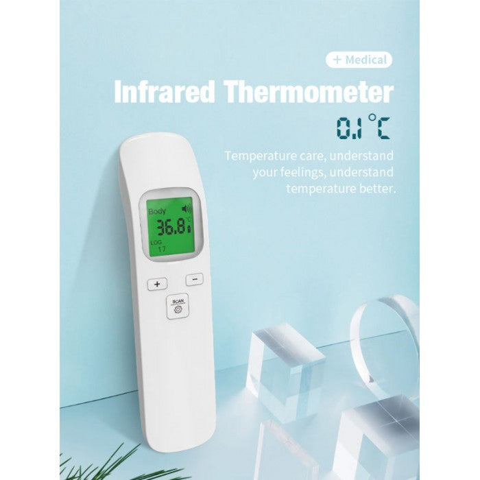 Baby and Adult Forehead Thermometer with Fever Alarm, Lcd Display and Memory Function