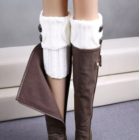 Boot Cuffs with Button Detail