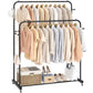 Double-Rail Metal Hanging Clothes Rack