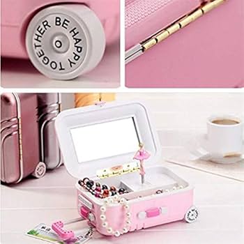 Girls Music Jewelry Box with Mirror