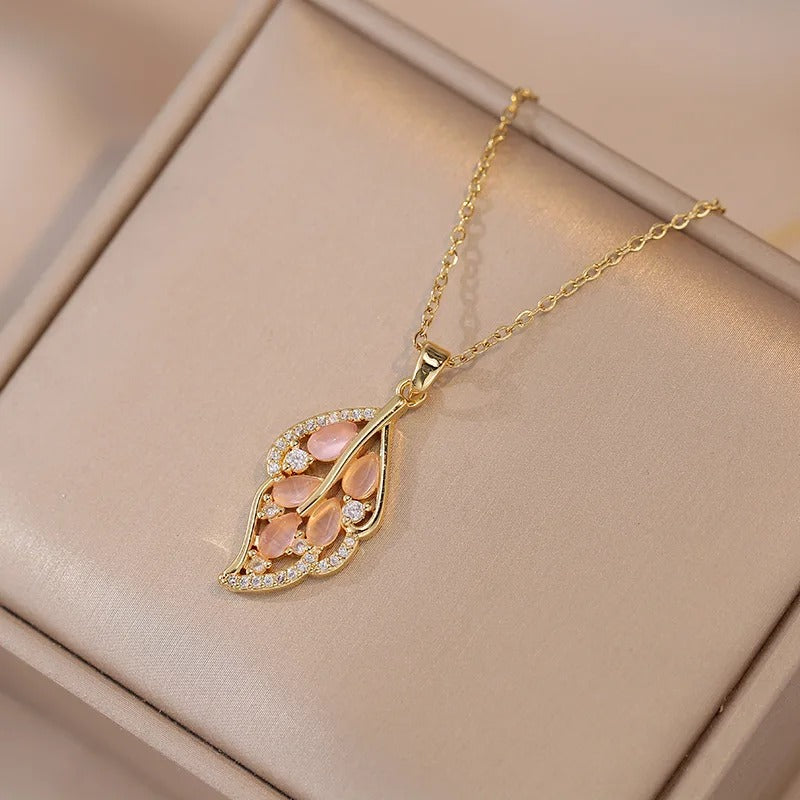 18K Gold Plated Leaf Necklace