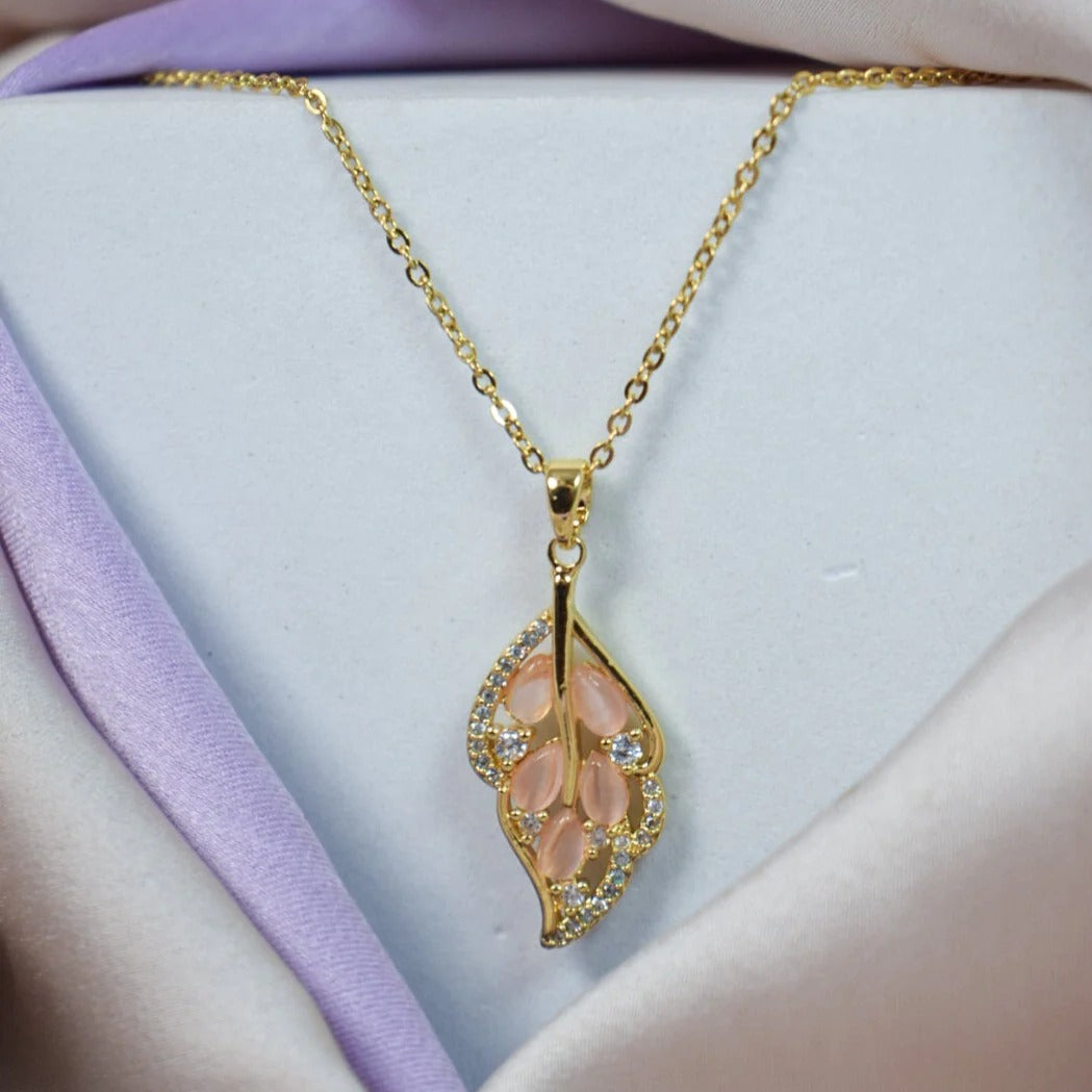 18K Gold Plated Leaf Necklace