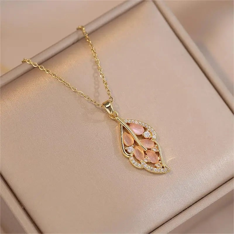 18K Gold Plated Leaf Necklace