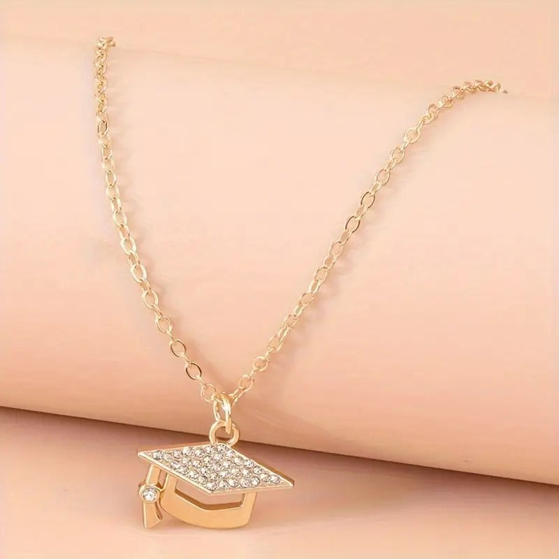 Graduation Hat Charm Necklace