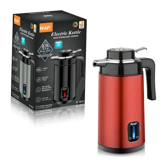 Electric Kettle 1.7L Stainless Steel Double Wall Flask