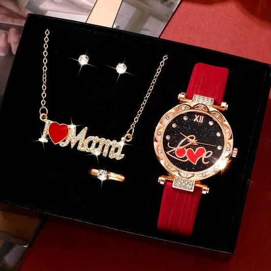 I Love Mama Quartz Watch Set 5 Piece