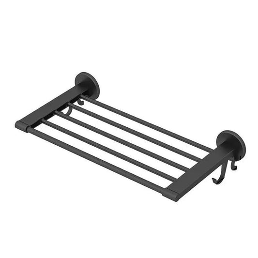 Multifunction Black Wall Mount Towel Holder/Rack