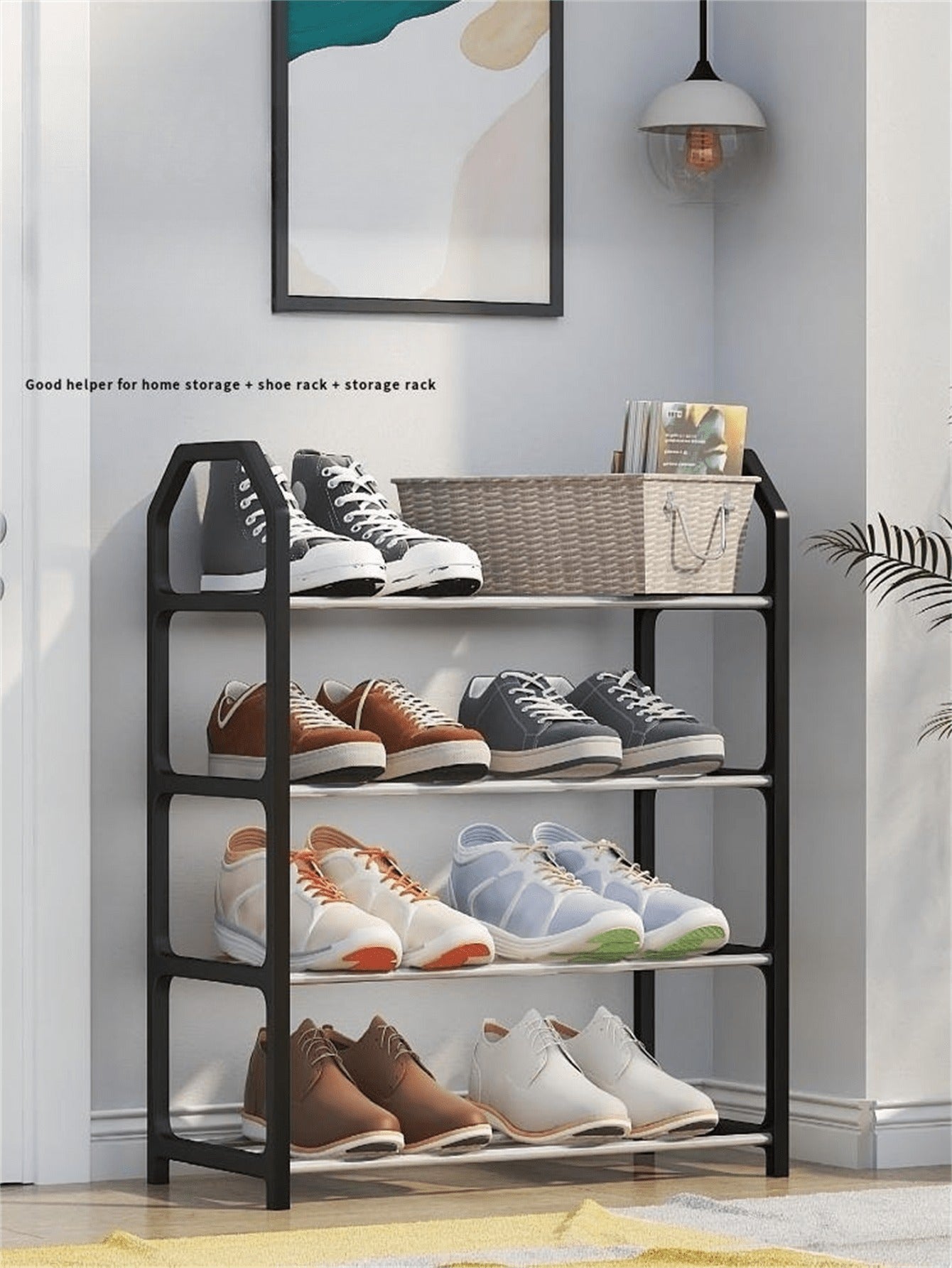 4-Tier Portable Shoe Rack