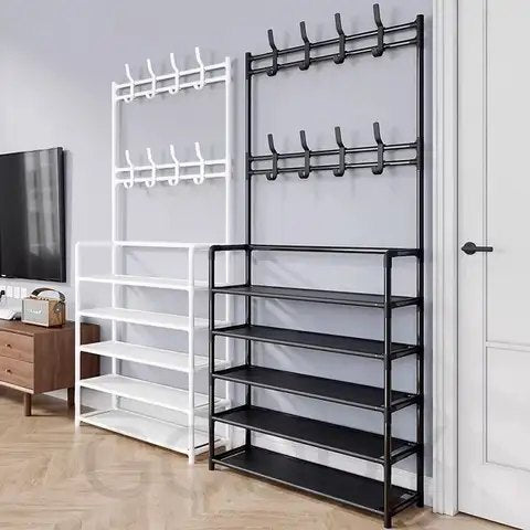 Multifunctional 5 Tier Shoe and Clothes Rack