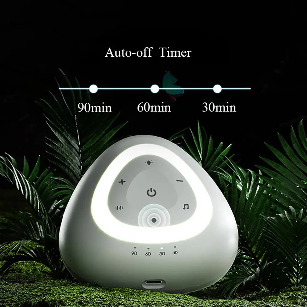 Bluetooth White Noise Machine with LED Night Light