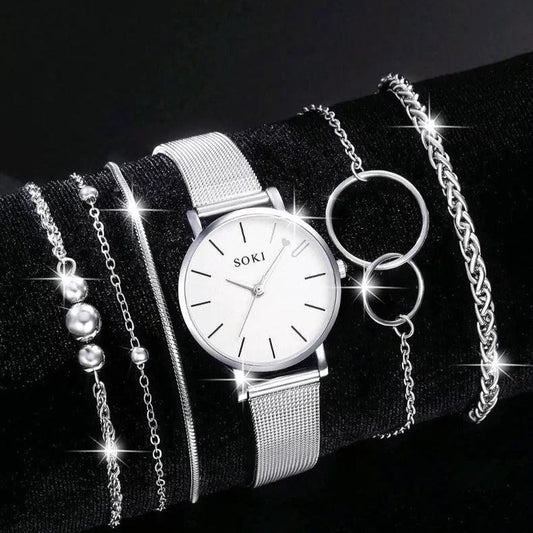 Ladies 5 Piece Soki Quartz Watch Set