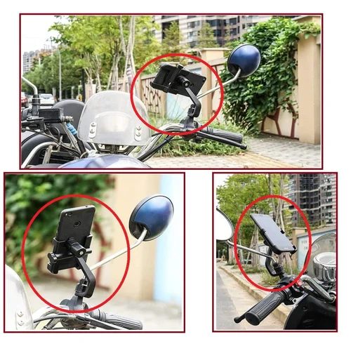 Motorcycle and Bike Phone Holder with USB Port