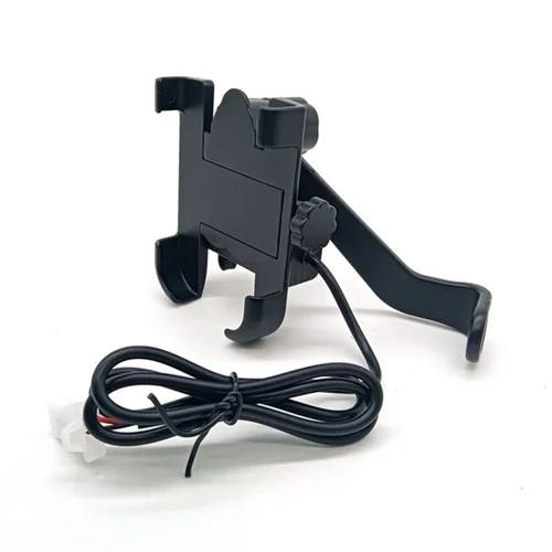 Motorcycle and Bike Phone Holder with USB Port