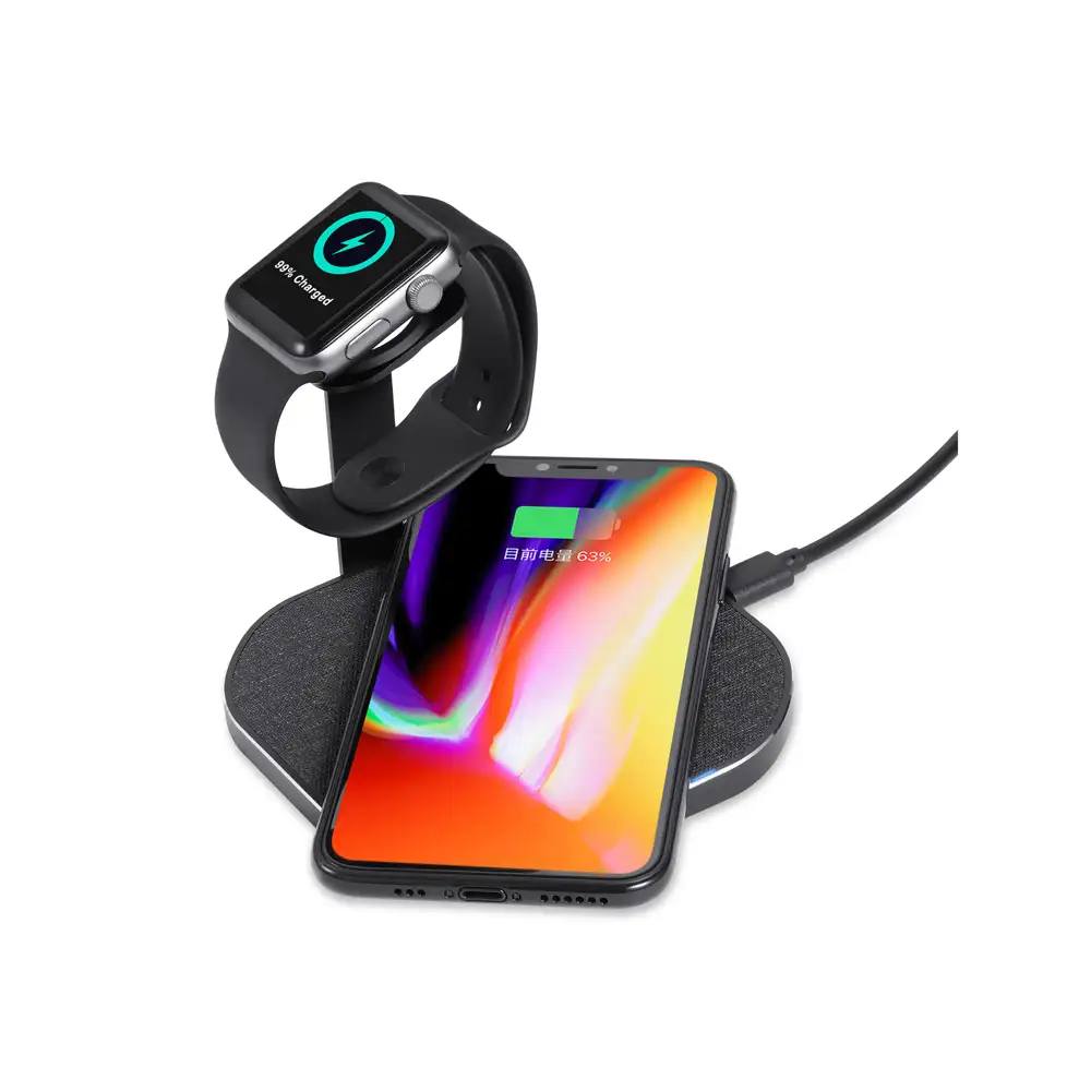 2 in 1 Fast Wireless Charger Stand for Apple