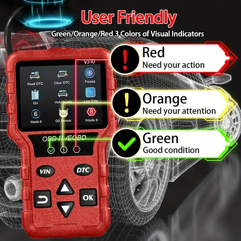 V310 OBD2 Scanner Universal Car Engine Fault Code Reader Car Auto Diagnostic Tools