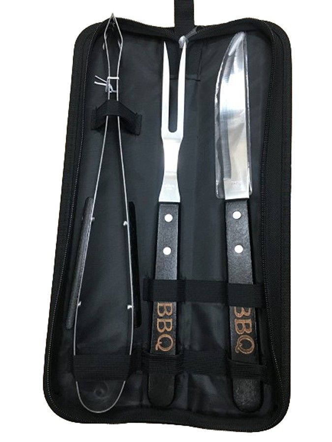 3 Piece Stainless Steel Braai Utensil Set