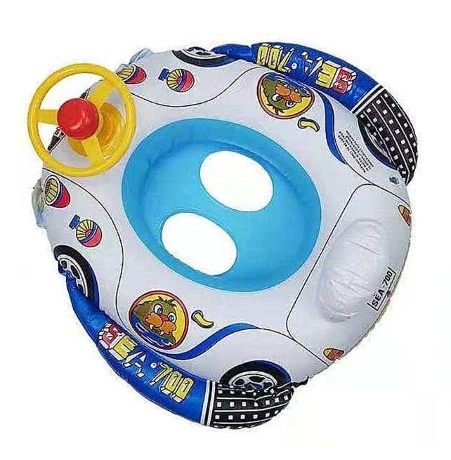 Inflatable Swim Float Seat with Steering Wheel for Baby/Toddler