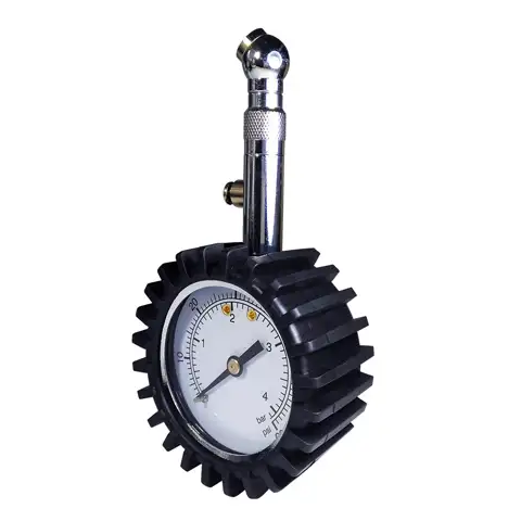 Heavy Duty Tyre Pressure Gauge with Integrated Bleed Valve 60PSI