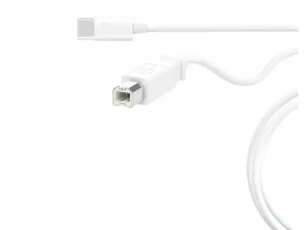 USB-B to USB-C Printer Cable - 1m High-Speed Data Transfer