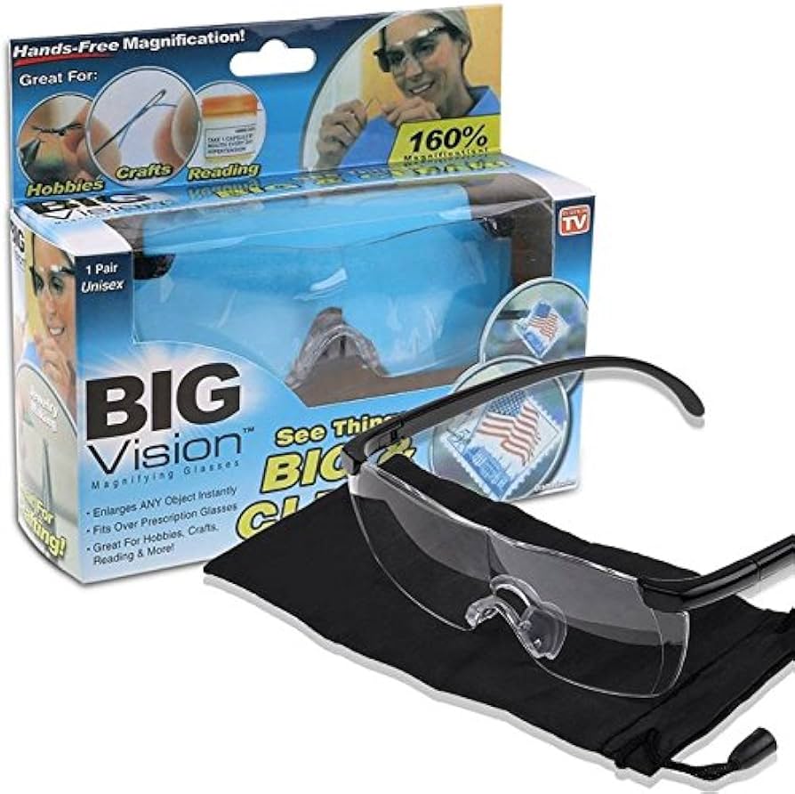 Big Vision Plastic Glasses Magnifying Eyewear