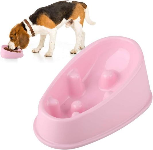 Oval Shape Slow Feeding Pet Bowl - Small Size