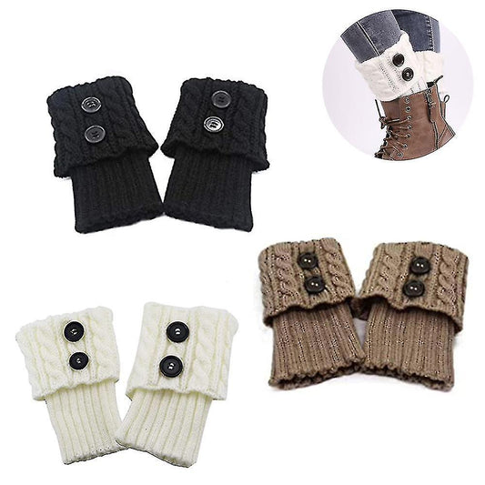 Boot Cuffs with Button Detail