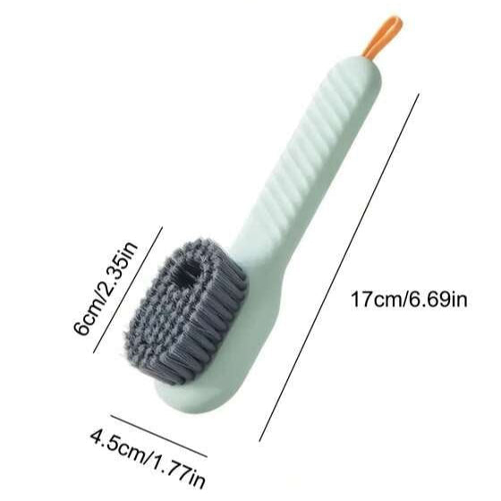 Press-and-Release Shoe Cleaning Brush with Automatic Liquid Dispenser