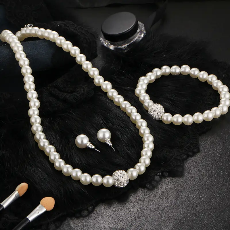 Elegant Faux Pearl Jewelry Set