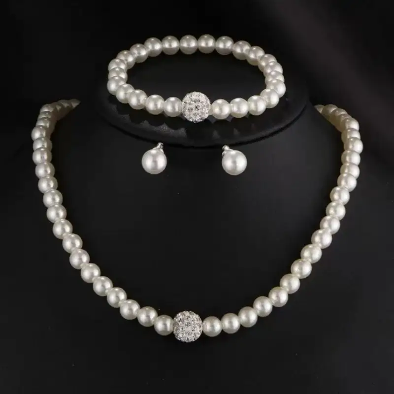 Elegant Faux Pearl Jewelry Set