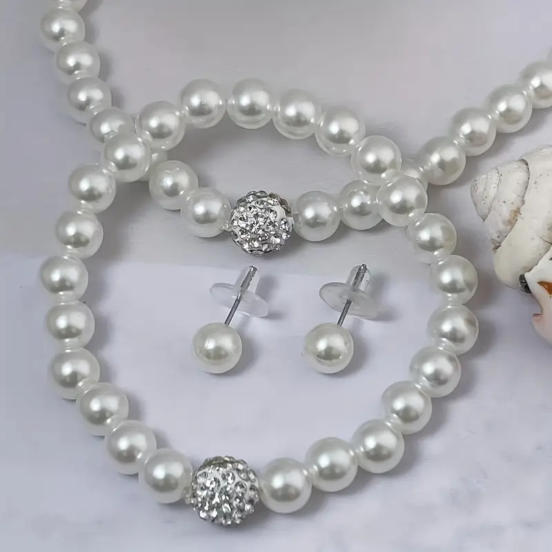Elegant Faux Pearl Jewelry Set