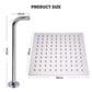 Stainless Steel Rainfall Shower Head with Extension Arm