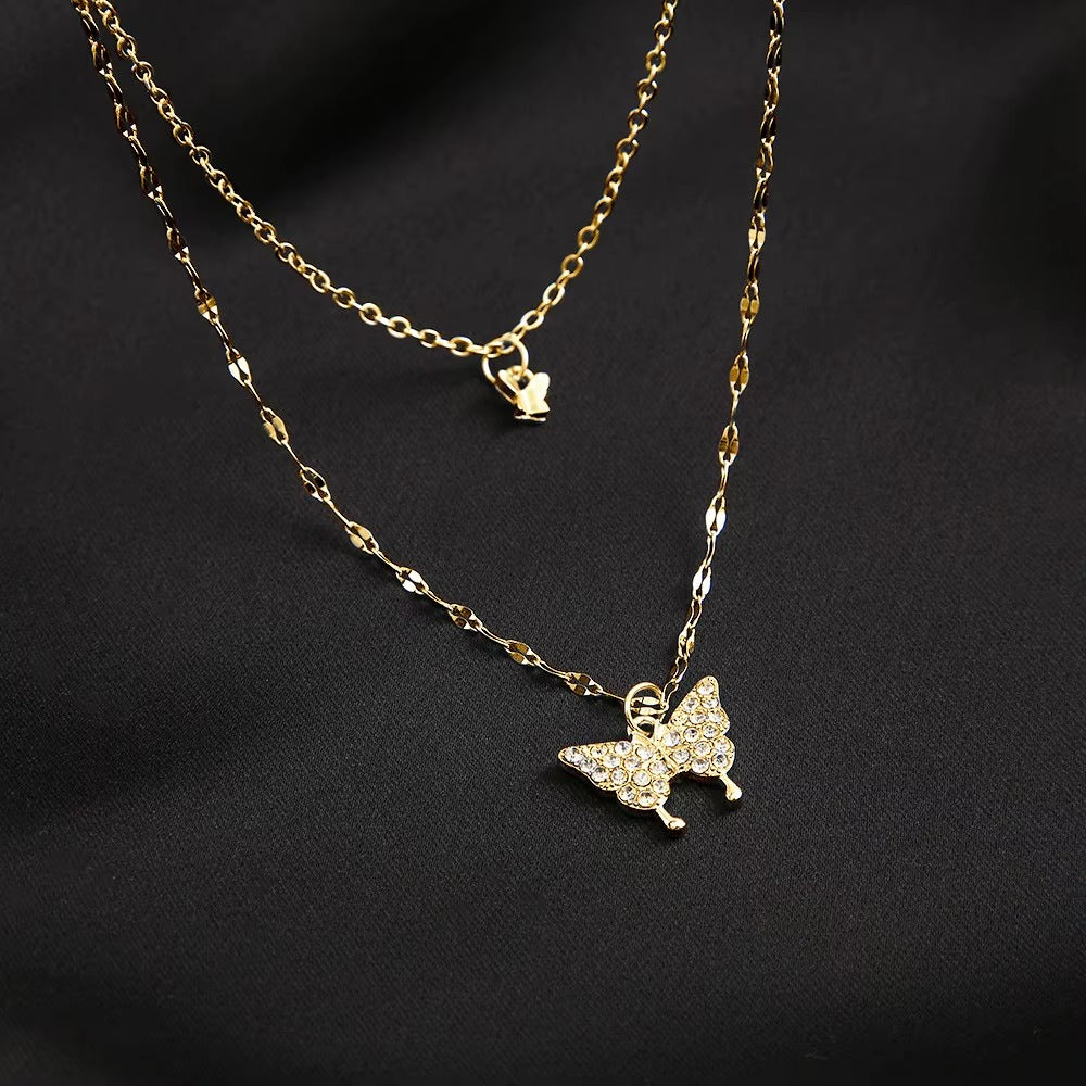 Butterfly Stainless Steel Necklace