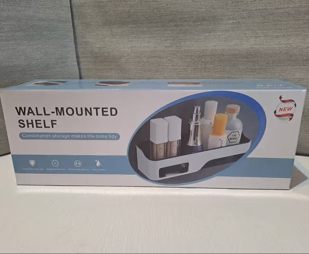 Self-adhesive Bathroom Shelf with Drawer