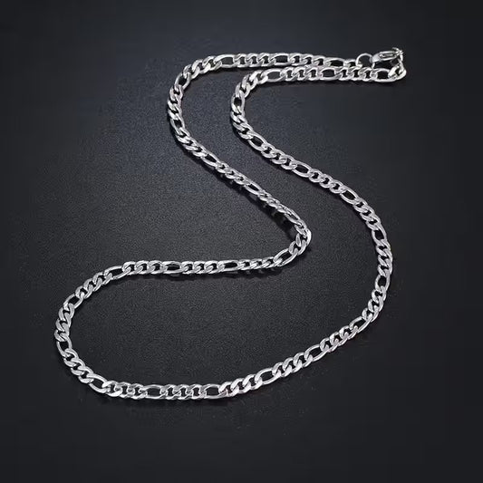 Stainless Steel 60cm Figaro Chain Necklace
