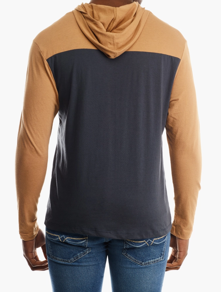 RFO Brown & Blue Tigers Eye Hooded T-Shirt - Size XL