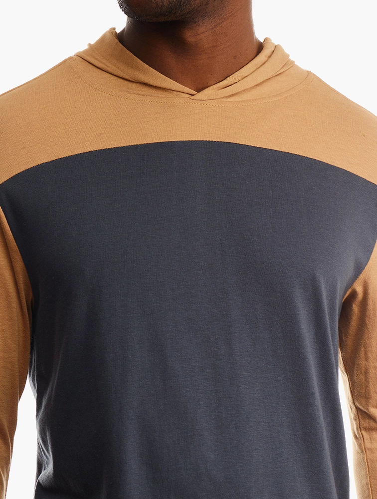 RFO Brown & Blue Tigers Eye Hooded T-Shirt - Size XL