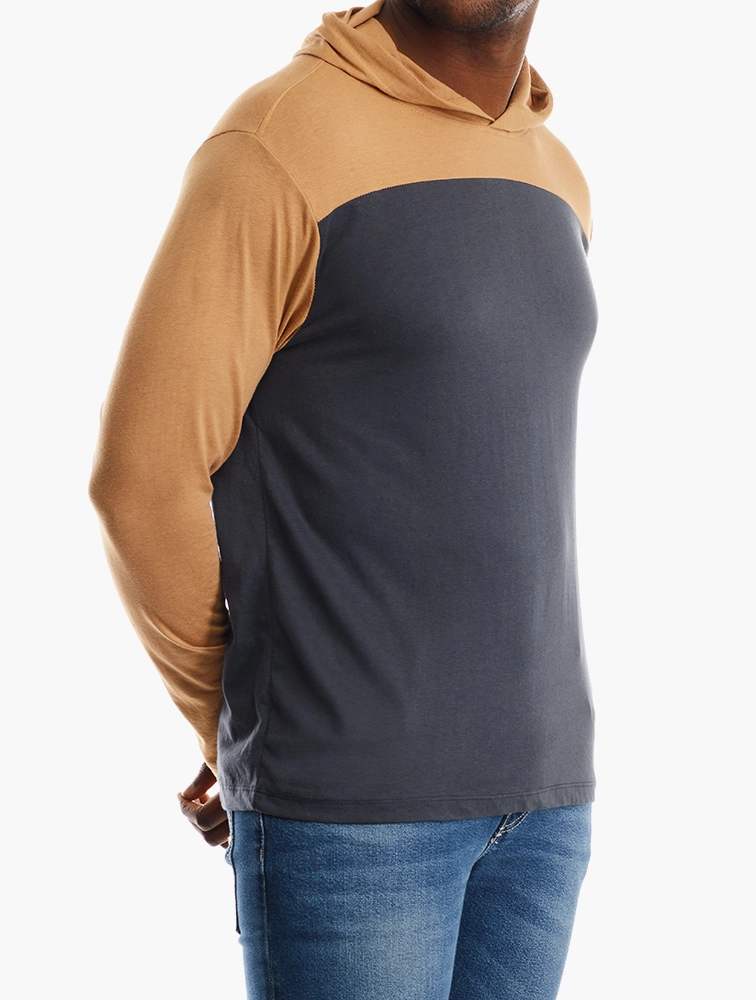 RFO Brown & Blue Tigers Eye Hooded T-Shirt - Size XL