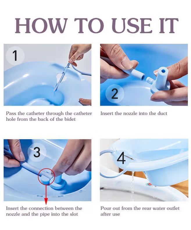 Portable Sitz Bath Tub with Flusher for Postpartum Care