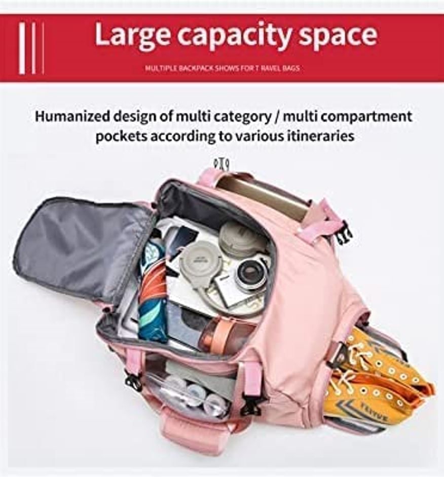 T60 Travel & Gym Duffle Bag Lightweight Waterproof Backpack