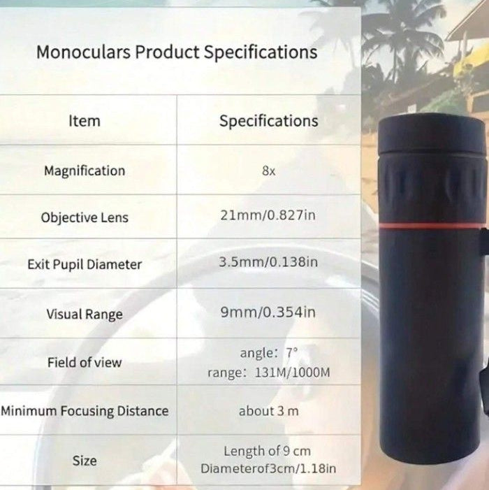 2000X25 Mini Monocular Telescope