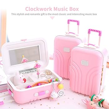 Girls Music Jewelry Box with Mirror