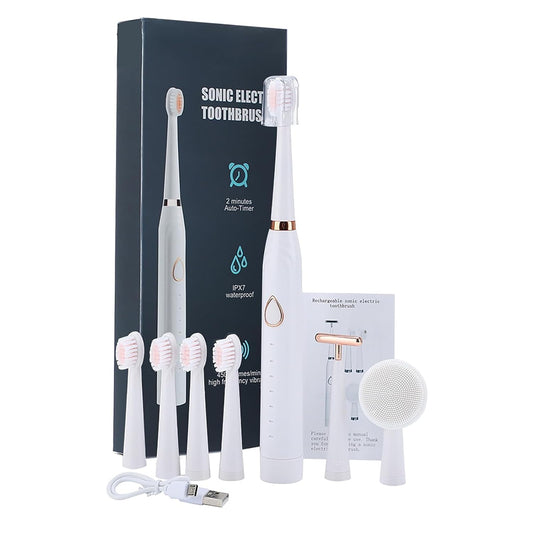 Oral & Skin Care Kit with Electric Toothbrush and Face Massager