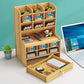 Wooden DIY Desk Organizer with Drawer