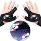 LED Flashlight Gloves Hands-Free Fingerless Light 1 Pair (Left + Right Hand)
