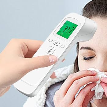 Baby and Adult Forehead Thermometer with Fever Alarm, Lcd Display and Memory Function