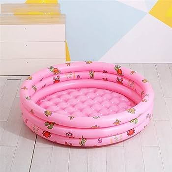 3 Ring Toddler Inflatable Swimming Pool with Bubble Floor