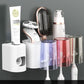 Automatic Toothpaste Dispenser and Toothbrush Holder with 3 Cups