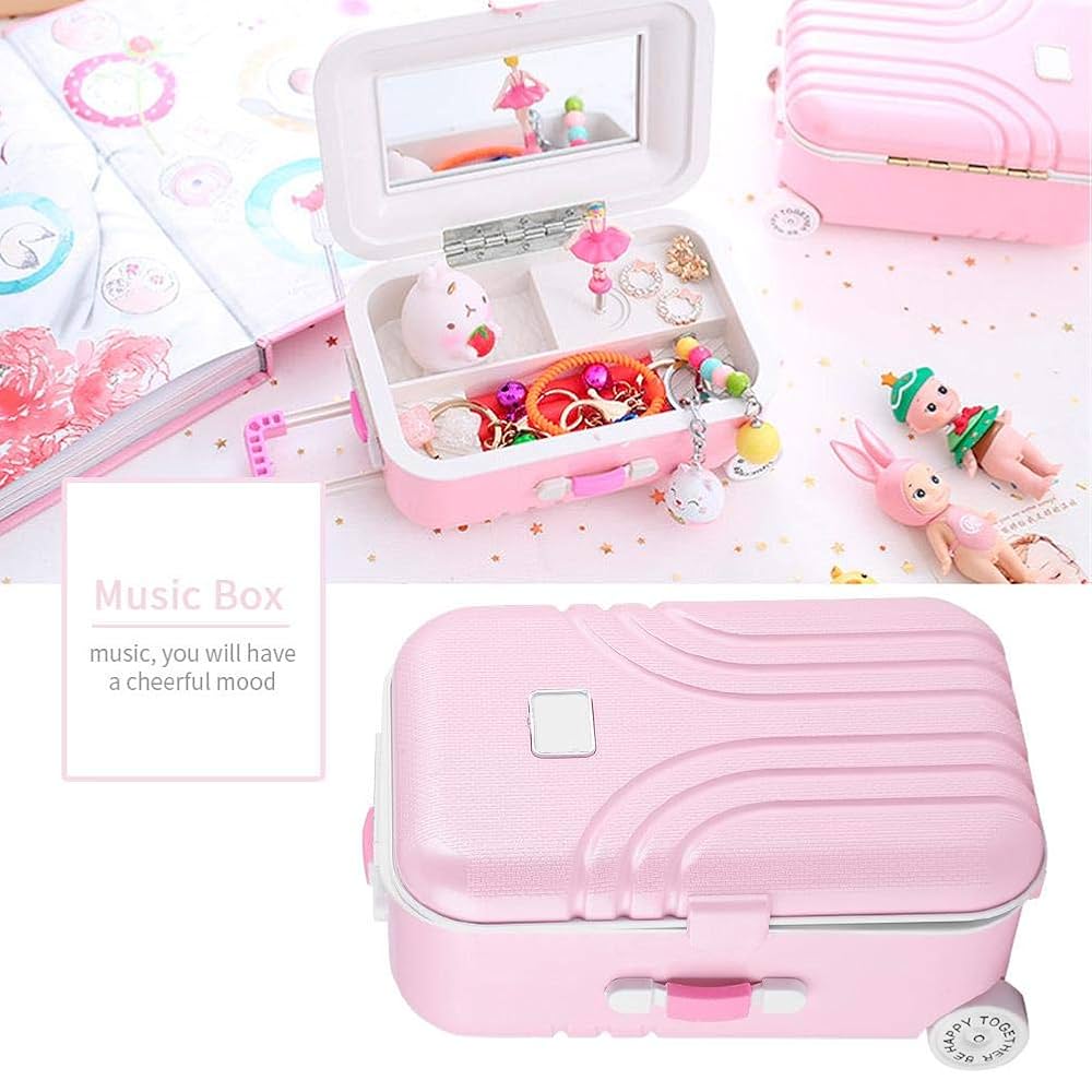 Girls Music Jewelry Box with Mirror